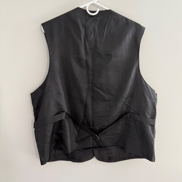 BACHRACH VEST BUTTON FRONT RIBBON TIE BACK VINTAGE WEDDING GUEST HOLIDAY MEN 48R - Picture 6 of 13